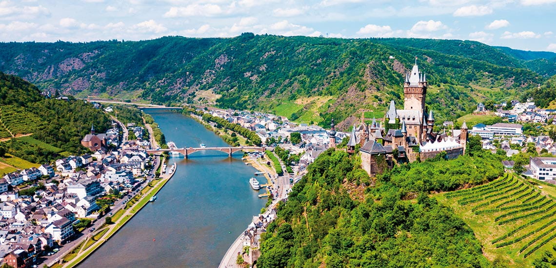 A view over Cochem in Germany